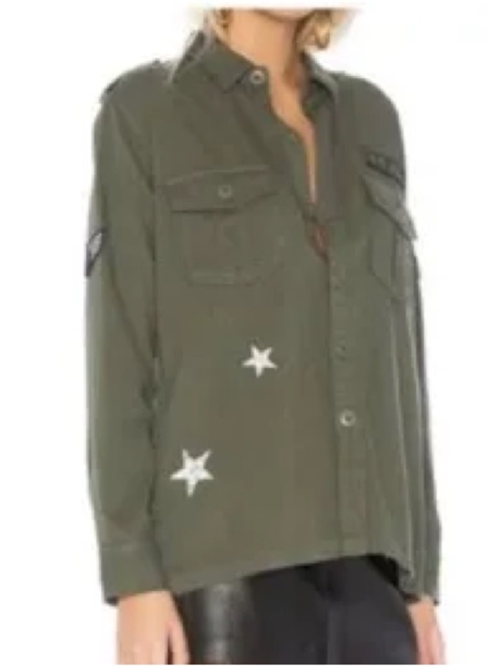 Rails Olive Green Star Patch Utility Jacket